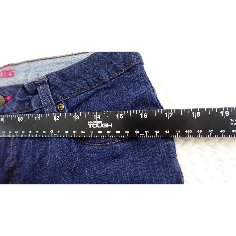 Smiths Dungrees Bootcut Jeans Medium Dark Wash Denim Cotton size 6 - Picture 9 of 12